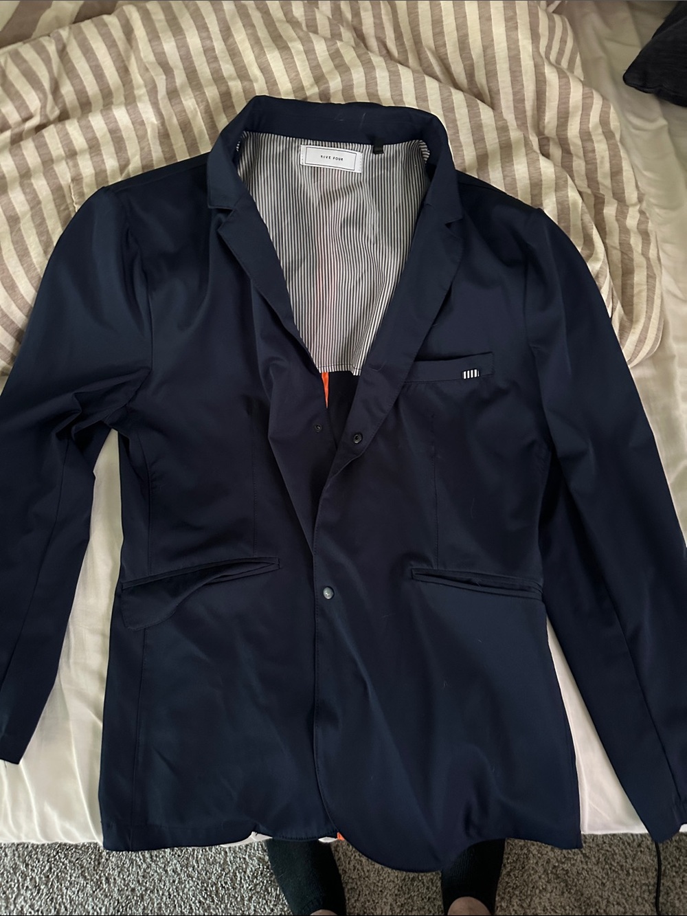 Five Four Navy Blue Lightweight Blazer Jacket